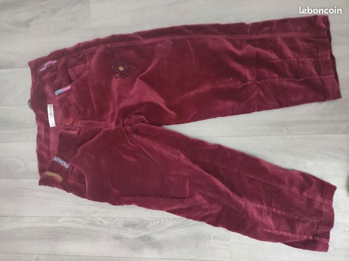 PANTALON BORDEAUX VELOURS