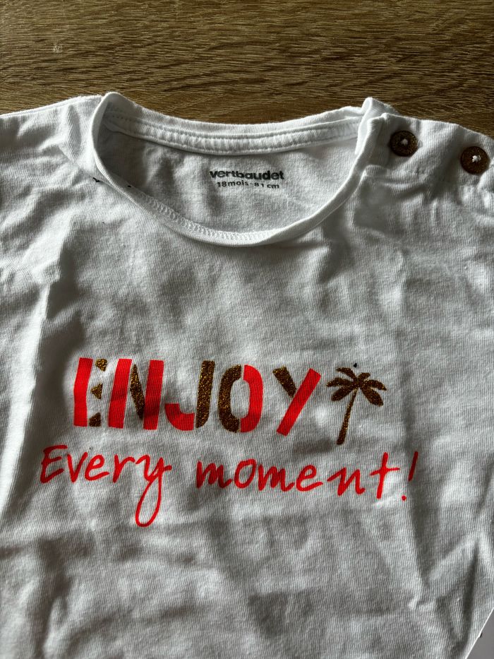 Tee shirt enjoy Vertbaudet t.18m - photo numéro 2