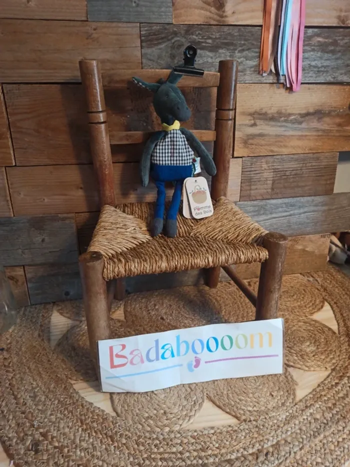 Peluche hochet âne moulin roty pomme des bois neuf