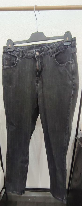 Jean boyfriend noir à rayures grises Etam - Taille 40