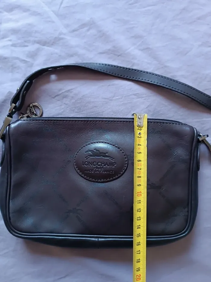 Petit sac porté épaule cuir marron longchamp neuf - photo numéro 12