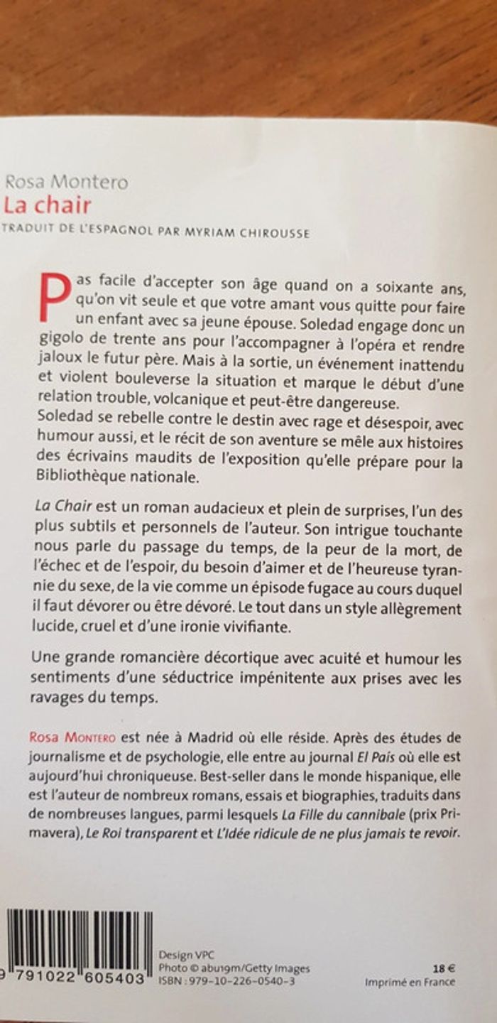 Livre " La chair " - photo numéro 2