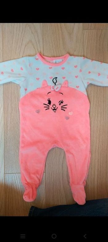 Pyjama corail aristochat marie 6 mois