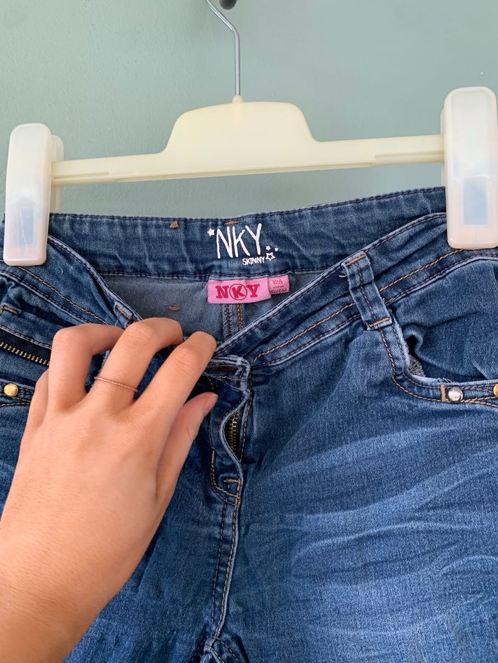 Jean slim bleu, Kiabi, fille, 12 ans - photo numéro 2