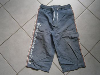 Bermuda long gris/beige 10 ans