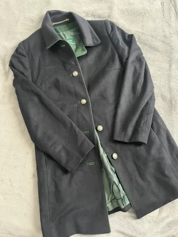 Veste noir vintage Loden Frey – Pure laine autrichienne – Finitions brodées – T.38