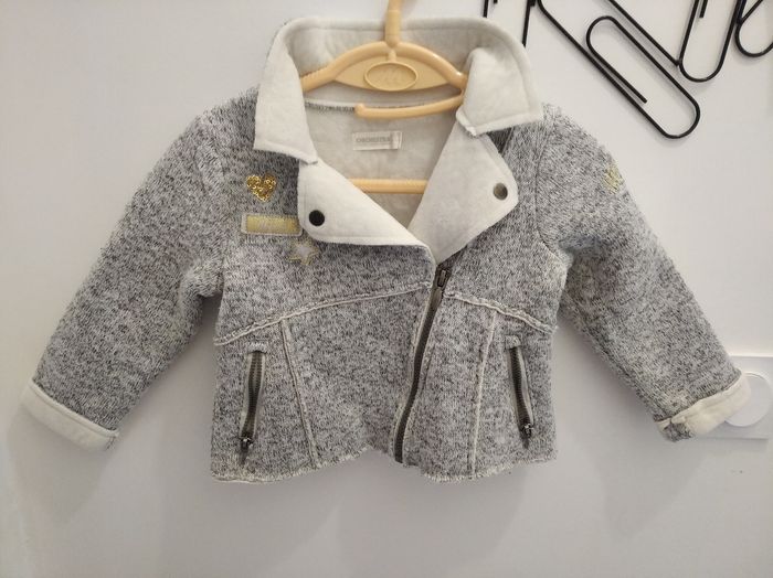 Veste grise style perfecto