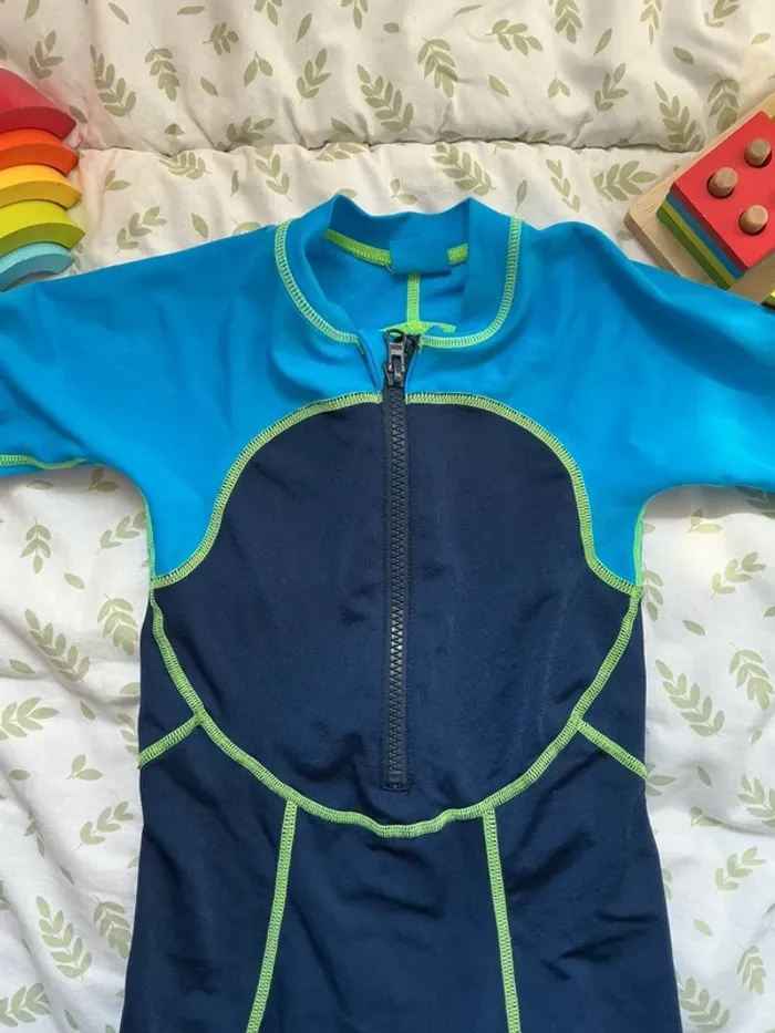 combinaison anti uv bleu et bleu marine 8 ans nabaiji - photo numéro 5
