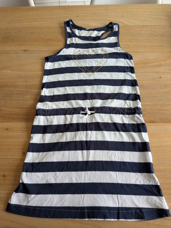 Robe été 12 ans rayée bleu marine
