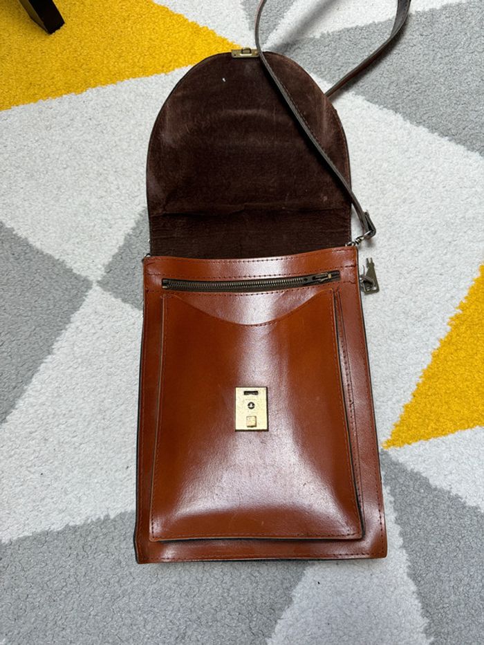 Sacoche en cuir vintage - photo numéro 4