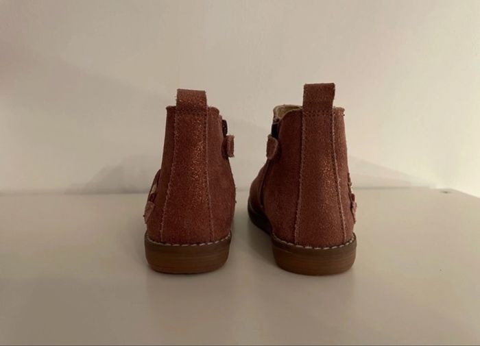 Bottines velours prune/marron 22 - photo numéro 2