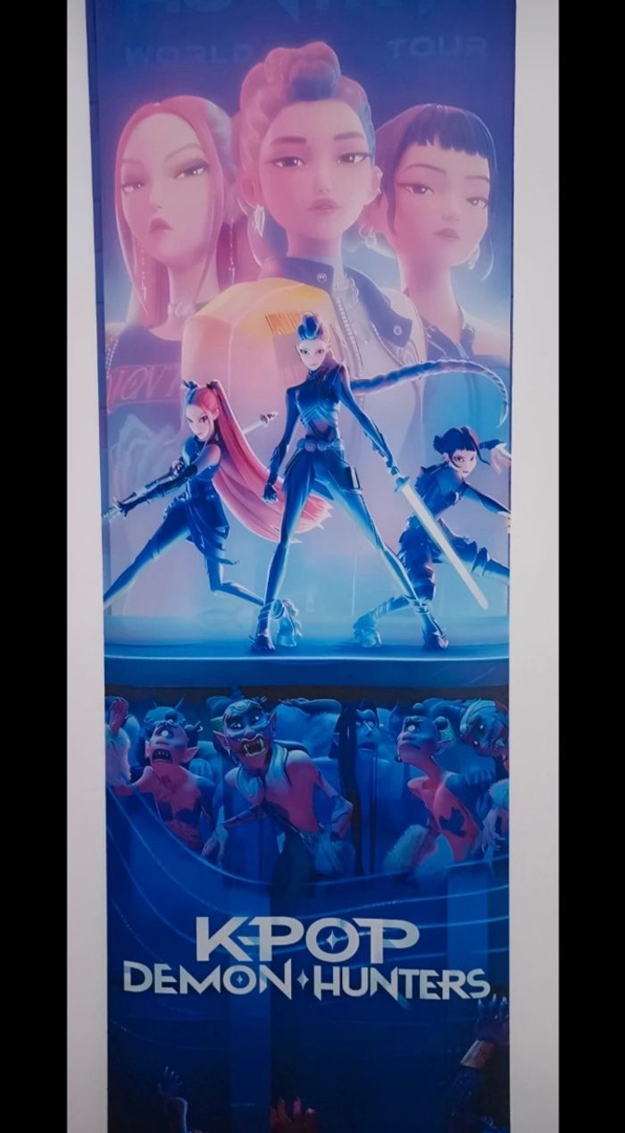 Poster en toile k-pop demon hunters 120x40cm neuf - photo numéro 2
