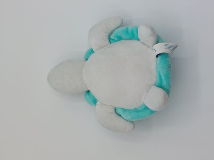 Peluche doudou tortue DODIE vert blanc 18 cm - photo numéro 4
