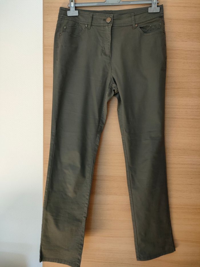 Pantalon toile gris