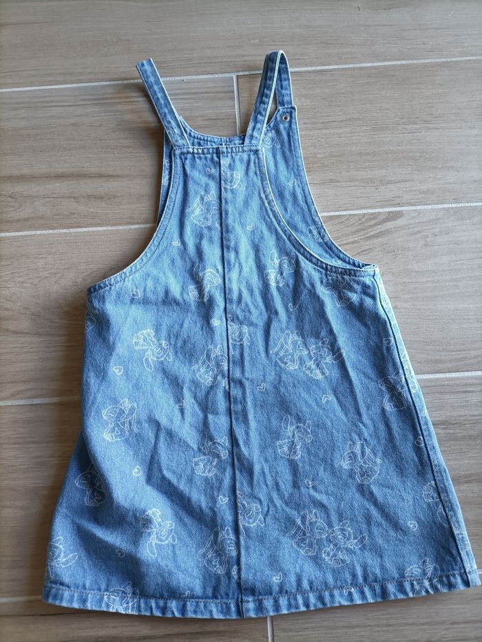 Robe salopette fille jeans 8 ans Disney Stitch très bon état - photo numéro 4