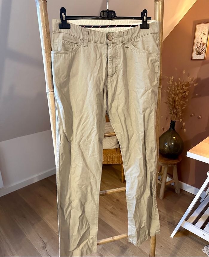 💜 Pantalon beige style chino beige Celio taille 42 💜 - photo numéro 2