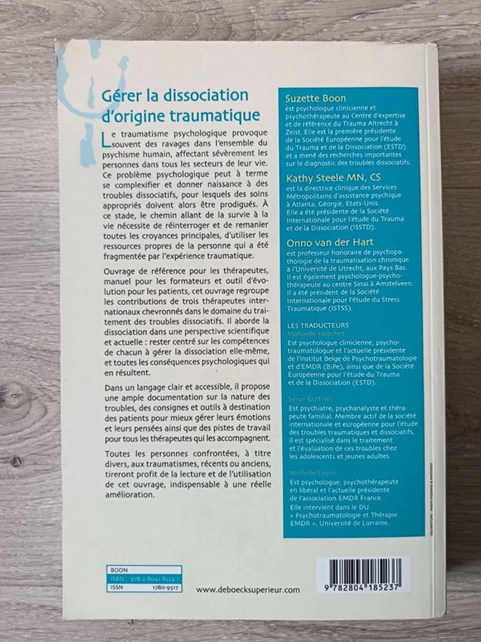Gérer la dissociation d'origine traumatique - Exercices pratiques pour patients et thérapeutes - photo numéro 2