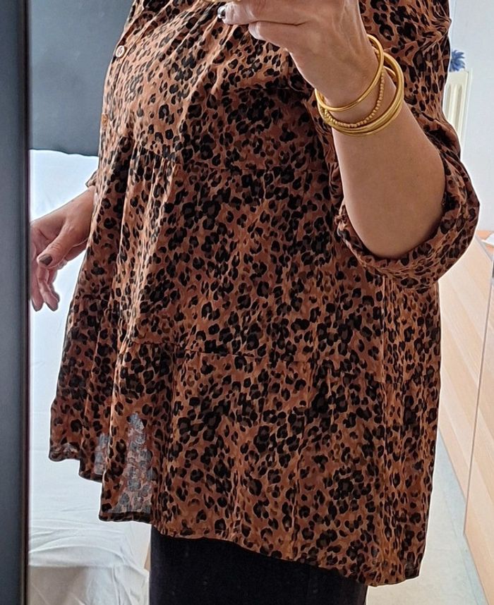 Chemise ample Léopard - photo numéro 2