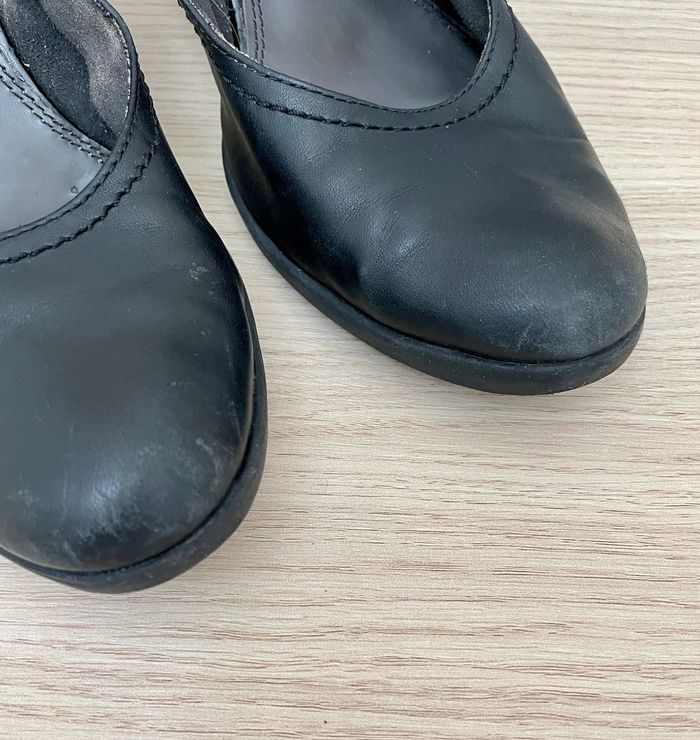 Escarpins cuir noir Tamaris taille 41 - photo numéro 7