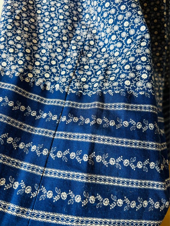 🦋Superbe jupe longue bleue vintage autrichienne cottagecore Austrian Blue long skirt🦋 - photo numéro 16