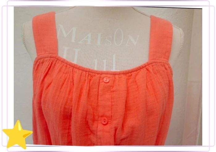 Top gaz de coton corail Camaïeu 44 - photo numéro 3