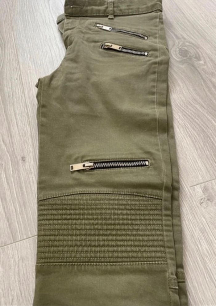 Pantalon kaki Mango Taille XS - photo numéro 4