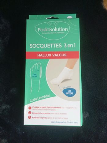 Paire de Socquettes 3en1 Neuve pour Hallux Valgus avec Gel intégré pour du confort blanches 39/42