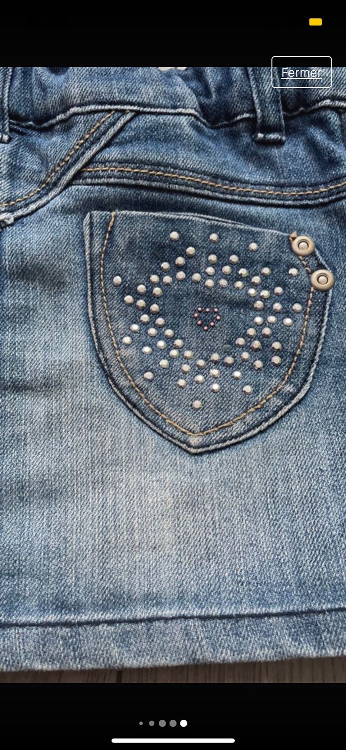 Magnifique jupe en jeans 4 ans - photo numéro 4