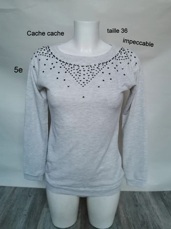 Sweat cache cache avec strass taille 36