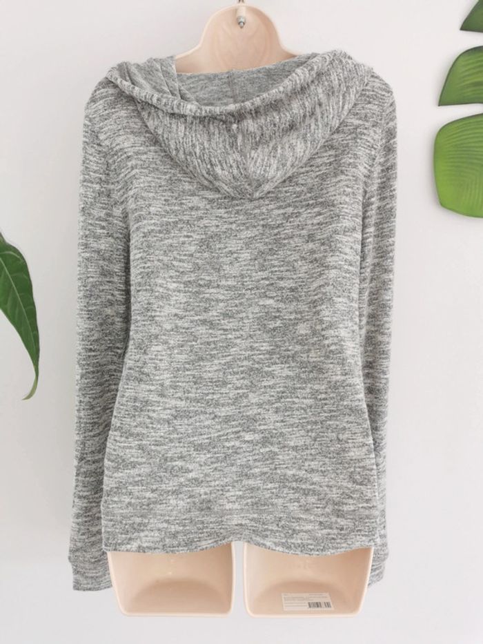 Sweat-shirt gris chiné à capuche Ardene Taille S/M - photo numéro 5