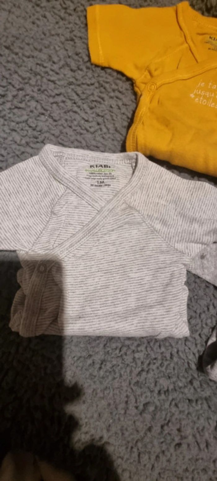 Lot 4 bodies 1mois manches courtes kiabi - photo numéro 5