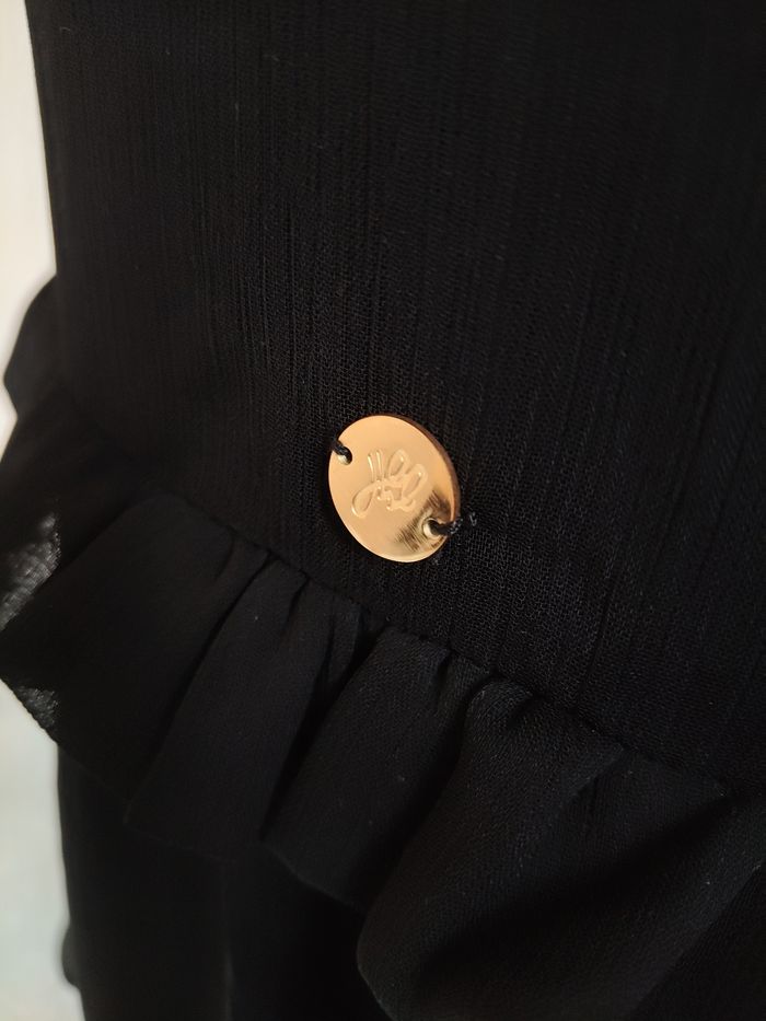 🌸 Élégante petite robe noire Yewhang manches longues – 100% polyester - photo numéro 3