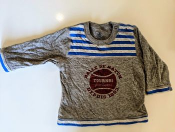 Joli tee shirt coton double gaze Petit Bateau 6 mois