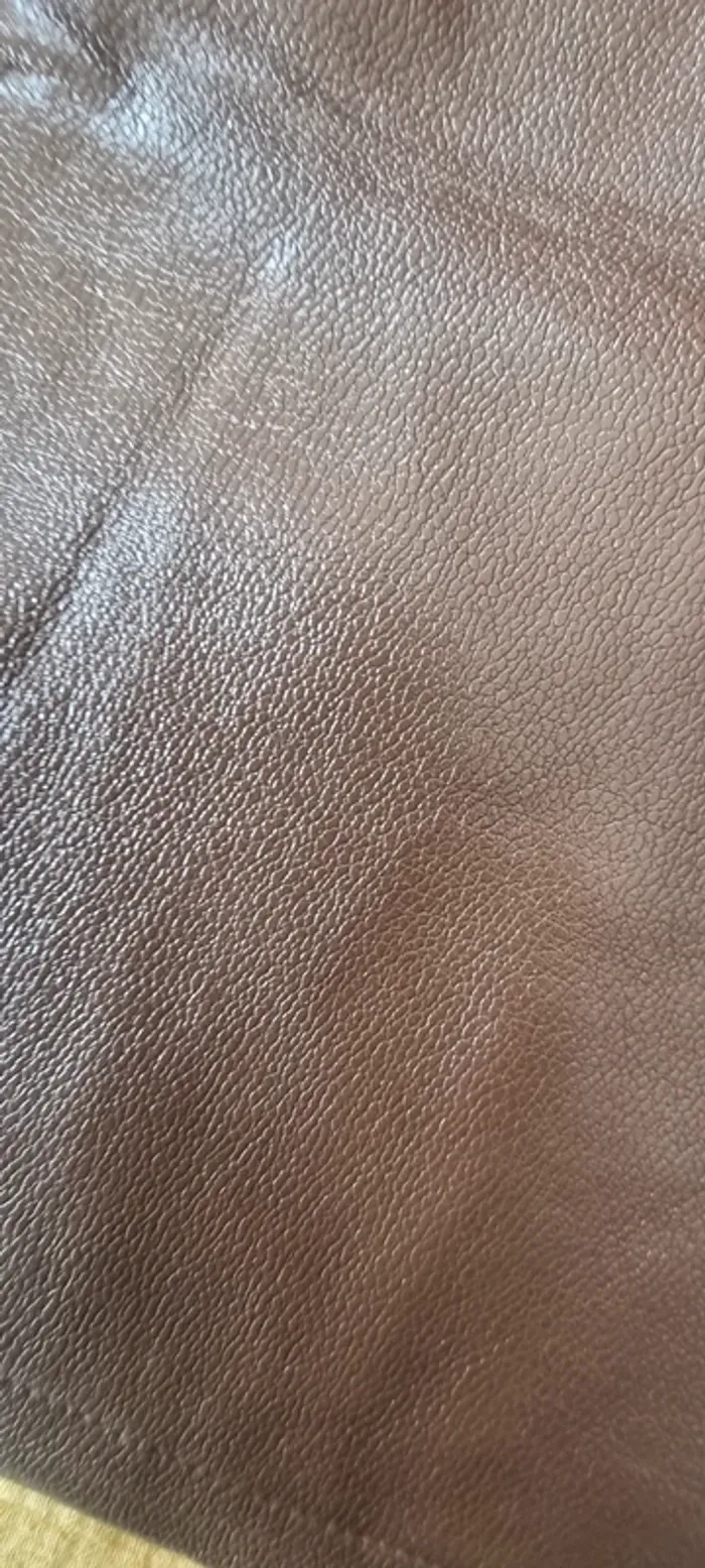 Jupe marron cuir synthétique - photo numéro 4