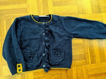 Magnifique gilet tricot laine Natalys 6 mois