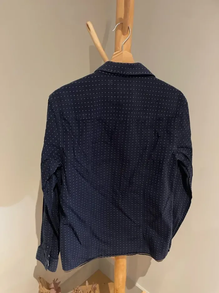 Chemise bleu marine motifs discrets - photo numéro 6
