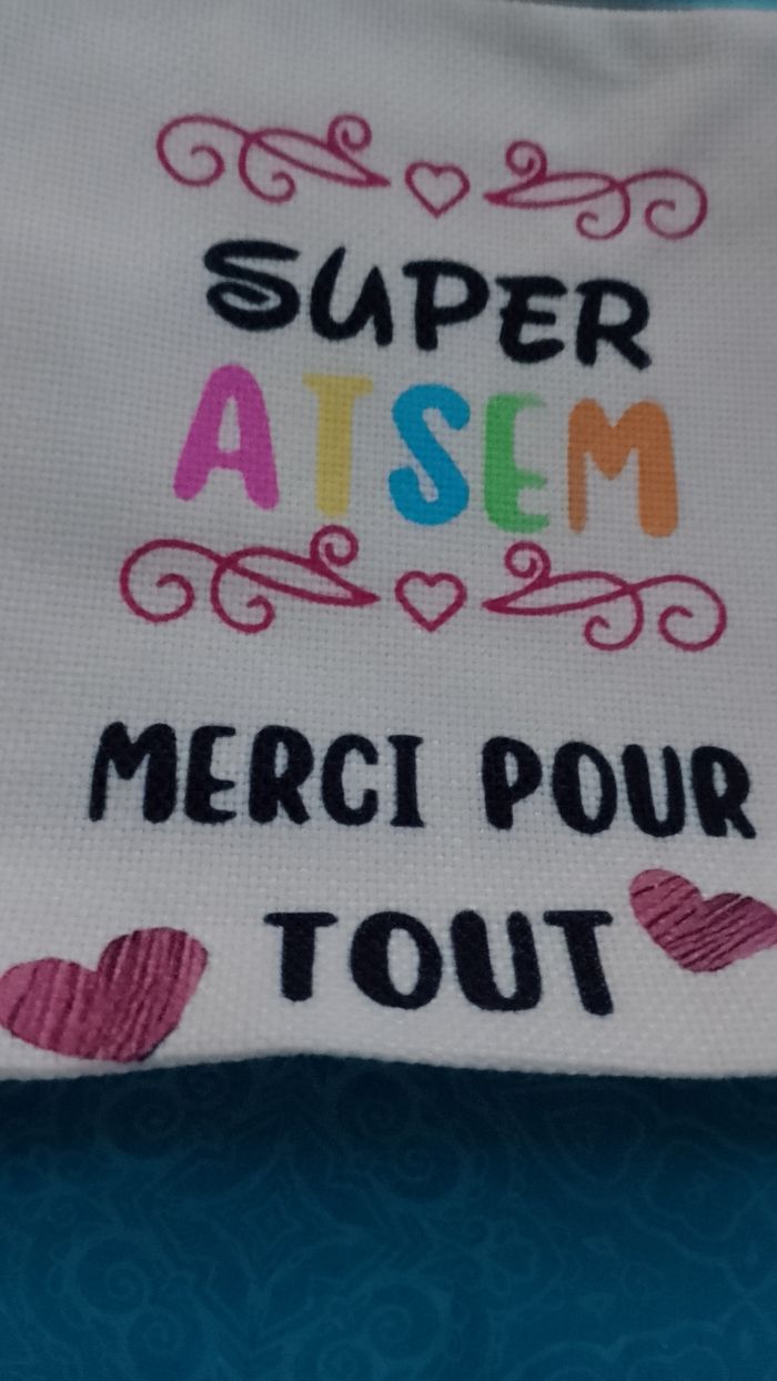 Trousse, pochette neuve super ATSEM merci pour tout - photo numéro 2