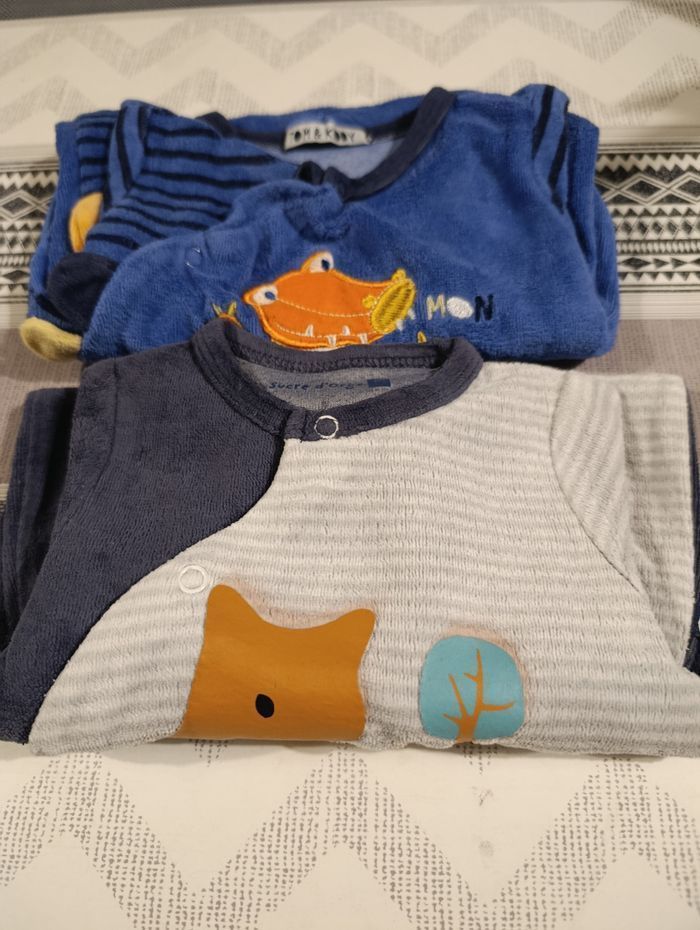 Pyjama bébé garçon 3 mois lot de 2 sucre d'orge et Tom et Kiddy - photo numéro 1