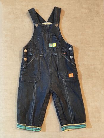 Salopette en jean bleu marine 9 mois