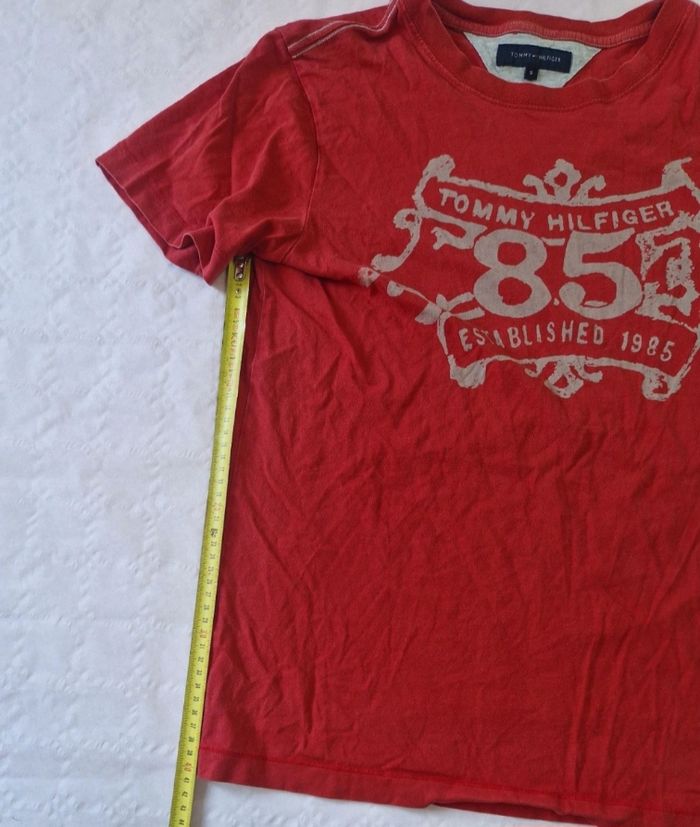 Tommy Hilfiger T-shirt Rouge Ajusté Homme S Vintage - photo numéro 5