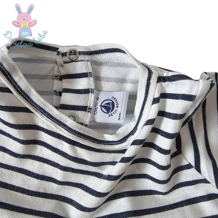 Robe marine rayée bébé fille 12 Mois été Petit Bateau - photo numéro 2