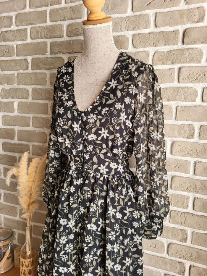 Robe longue et fluide imprimé fleuri Anna Karel - Bohème et romantique - photo numéro 6