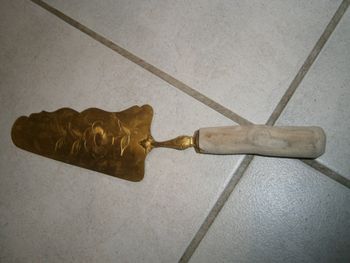 Pelle à gâteaux dorée
