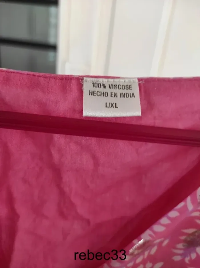 Robe longue rose à motif - photo numéro 5