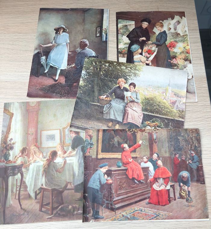 Puzzle 12 cubes en bois vintage - photo numéro 3