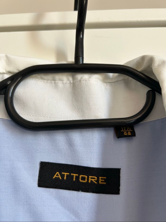 Chemise bleu unie Homme Attore Taille XL - photo numéro 5