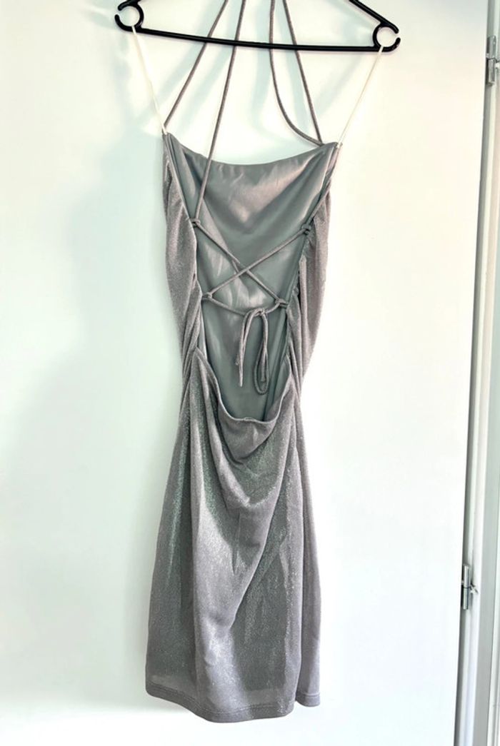 Robe courte et moulante grise irisée Pimkie L - photo numéro 4