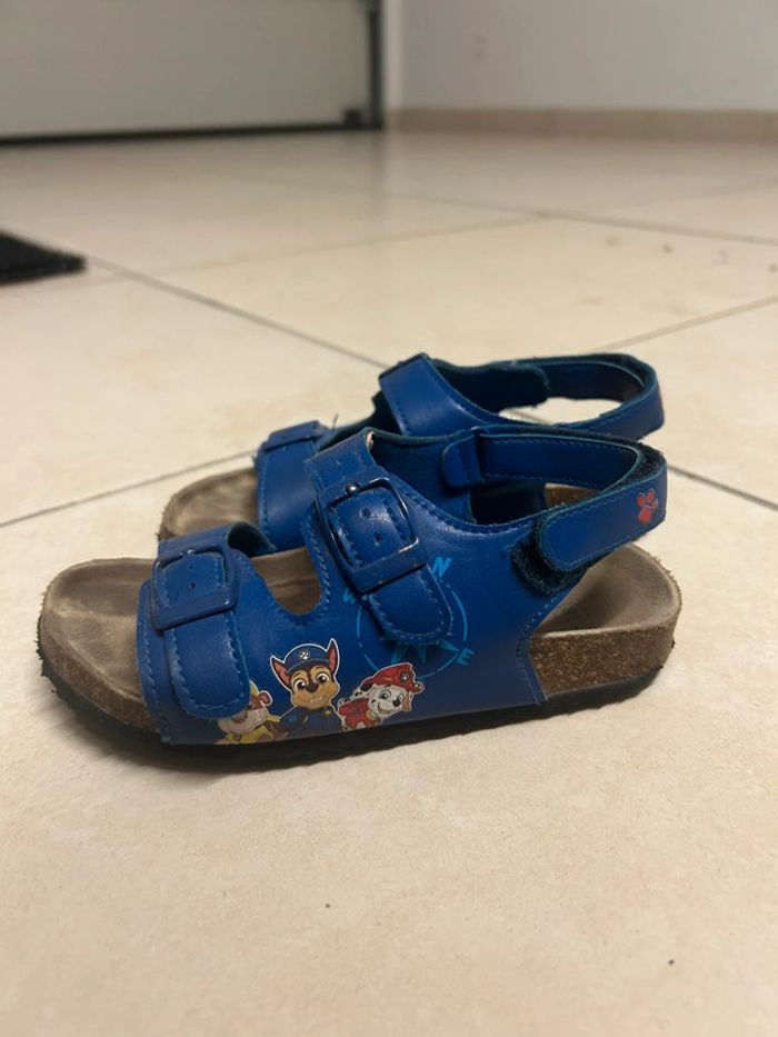 sandales garçon Pat Patrouille bleues à boucle et scratch taille 28