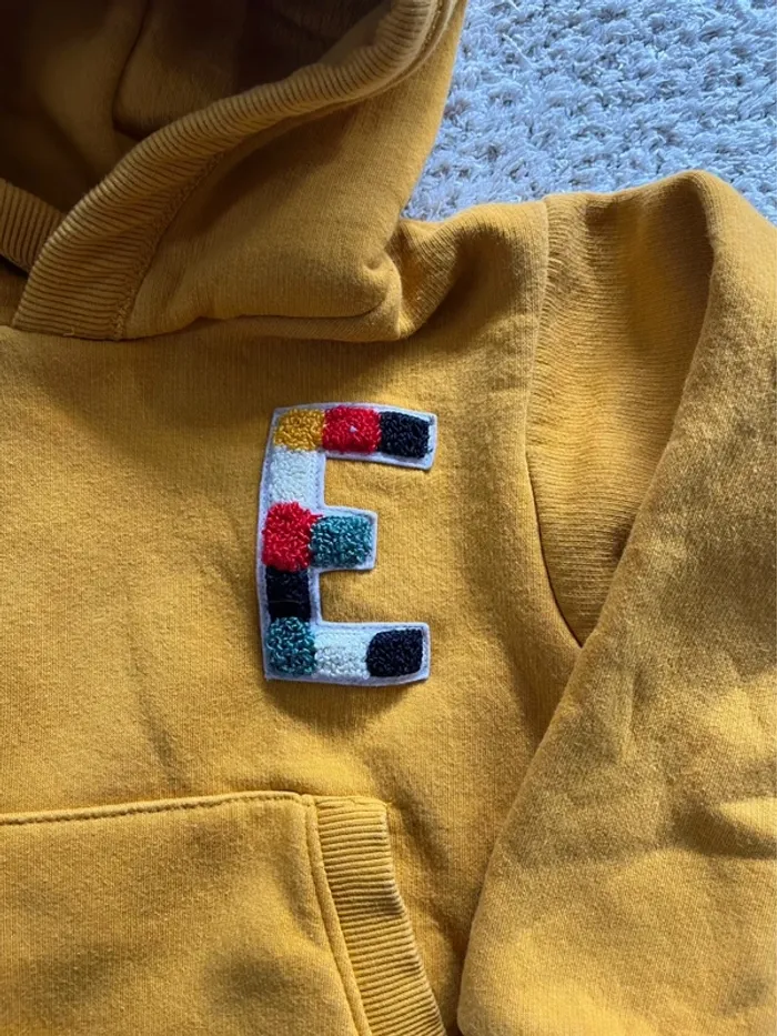 Pull sweat à capuche Jaune marque Tape à l’œil taille 6 ans - photo numéro 3