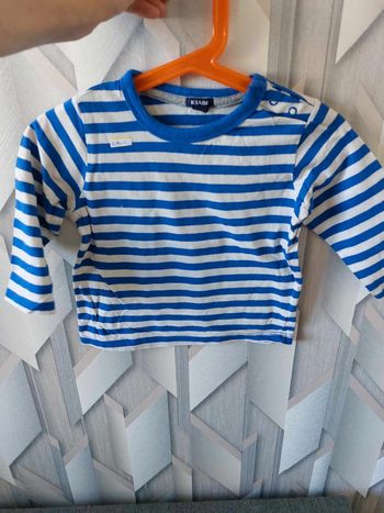 tee shirt a rayure bleu et blanc